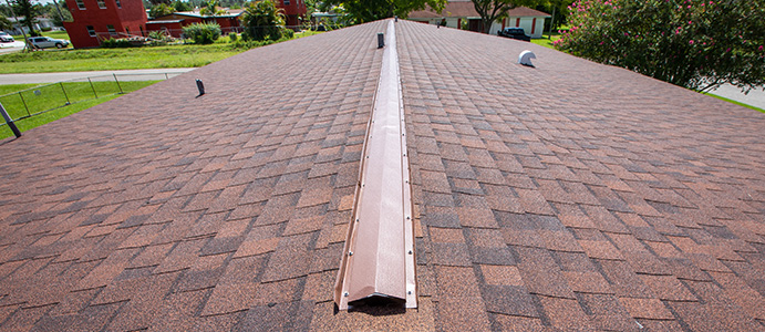 Repaired roof on a Habitat home